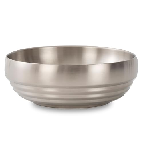 CM CHIC MONDAY 7.4 Inch Large Decorative Bowl for Entryway Table, Key Holder, Home Decor, Catch All (Silver) - Image 1