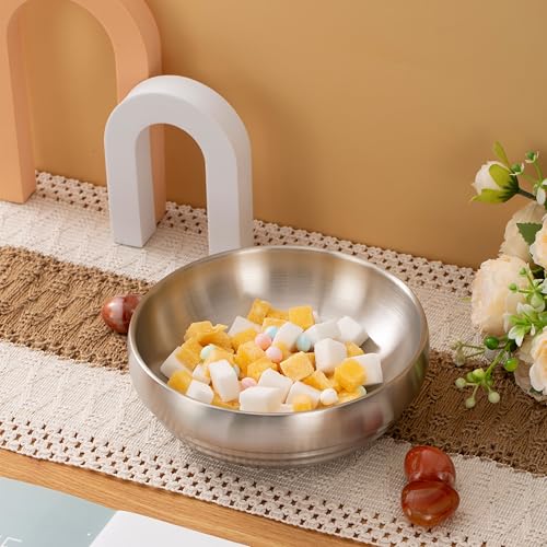 CM CHIC MONDAY 7.4 Inch Large Decorative Bowl for Entryway Table, Key Holder, Home Decor, Catch All (Silver) - Image 4