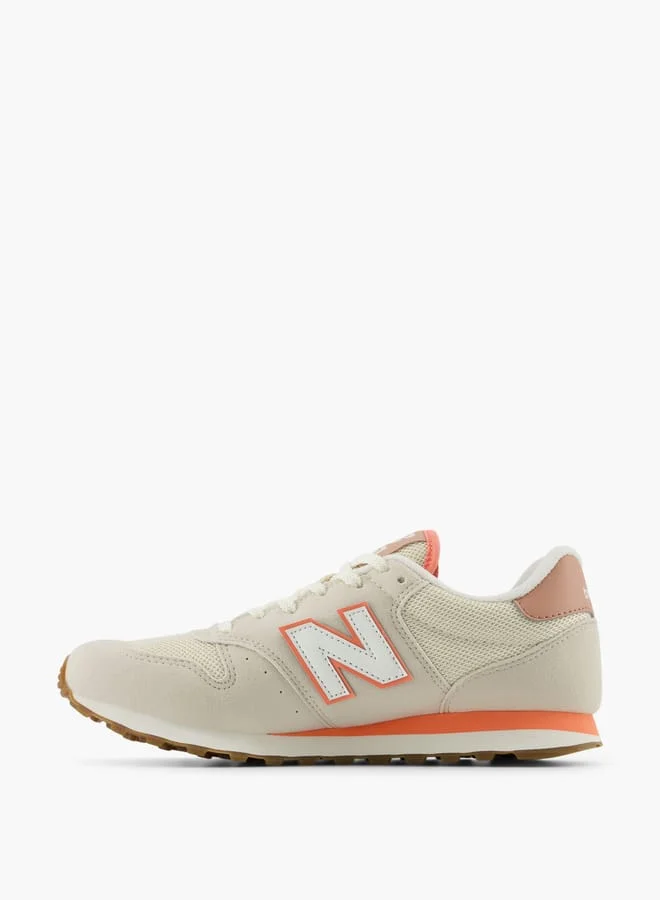New Balance Women's Panelled Sneakers with Lace-Up Closure - 500