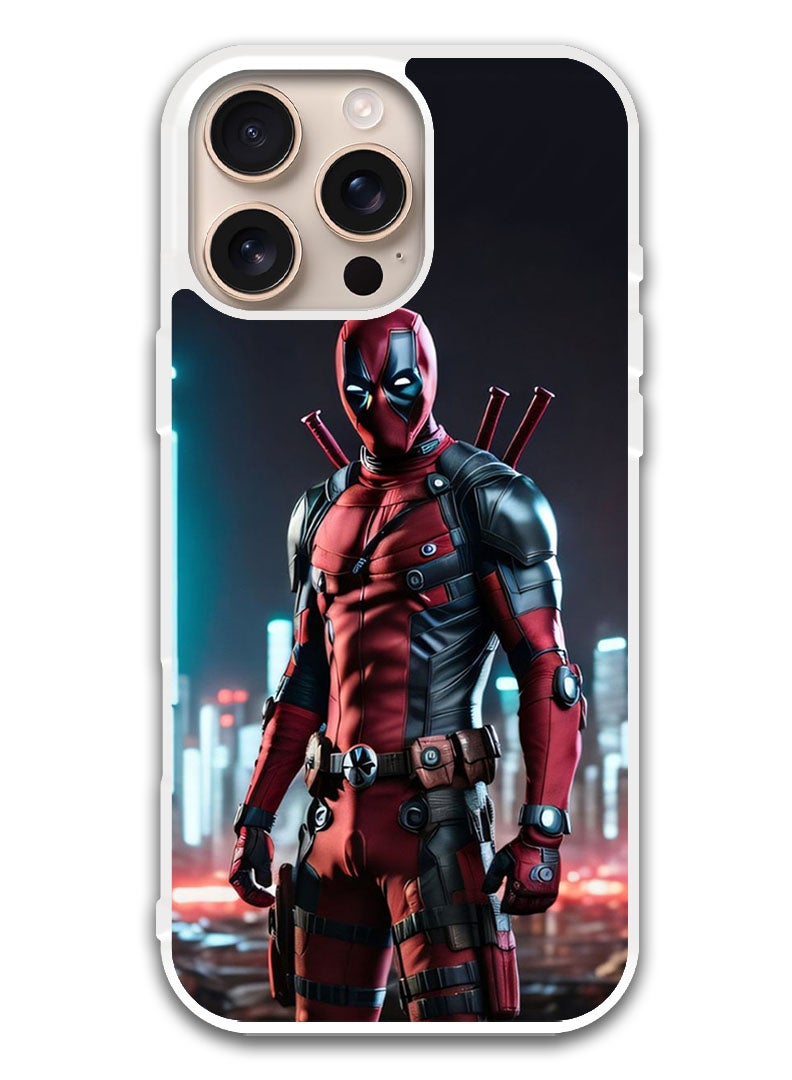 Theodor Protective Case Cover For APPLE IPHONE 16 Pro Deadpool 1 (White Bumper) - Image 1