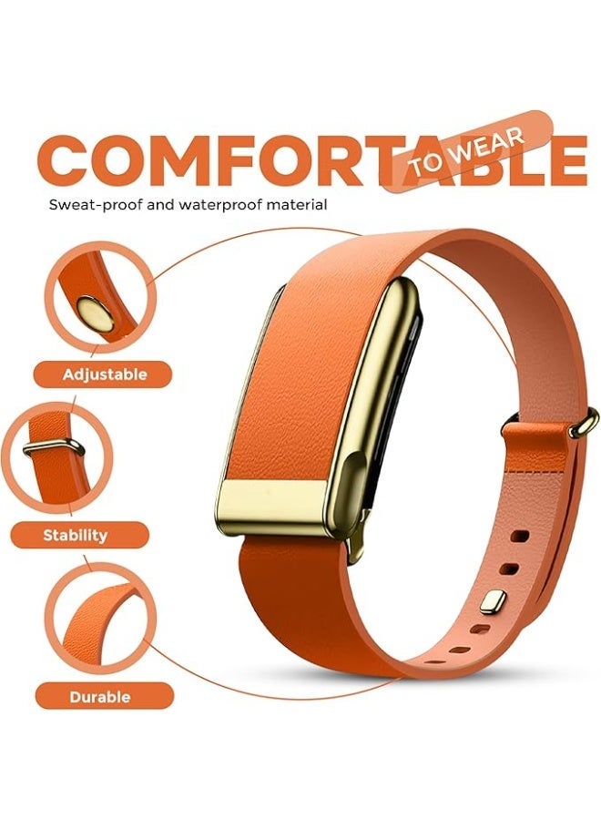 Dado Luxe Tapered Leather Replacement Band Compatible with WHOOP 5.0, One, Peak, and Life Fitness Tracker – Durable & Comfortable | Not for Whoop Gen 4 - Image 2