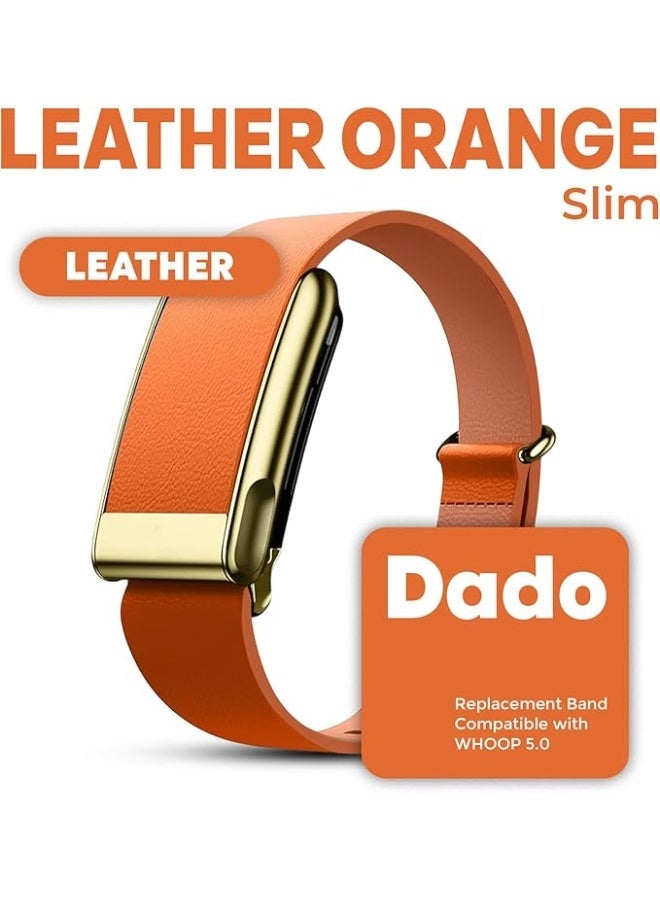 Dado Luxe Tapered Leather Replacement Band Compatible with WHOOP 5.0, One, Peak, and Life Fitness Tracker – Durable & Comfortable | Not for Whoop Gen 4 - Image 4