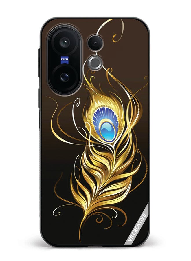 Protective Case Cover For Vivo X200 FE Feather Design Multicolour