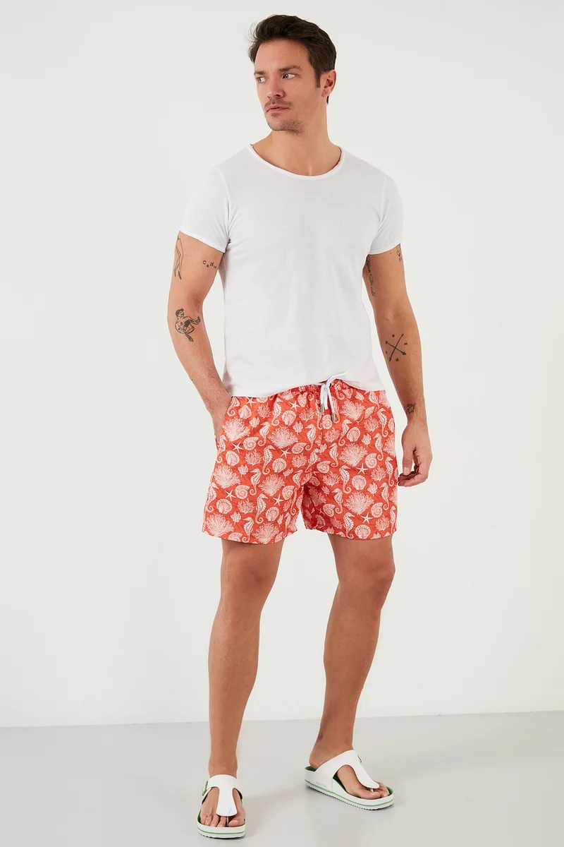 بوراتي Waist Tied Patterned Swimsuit Short Men's Swimsuit Short 3800283