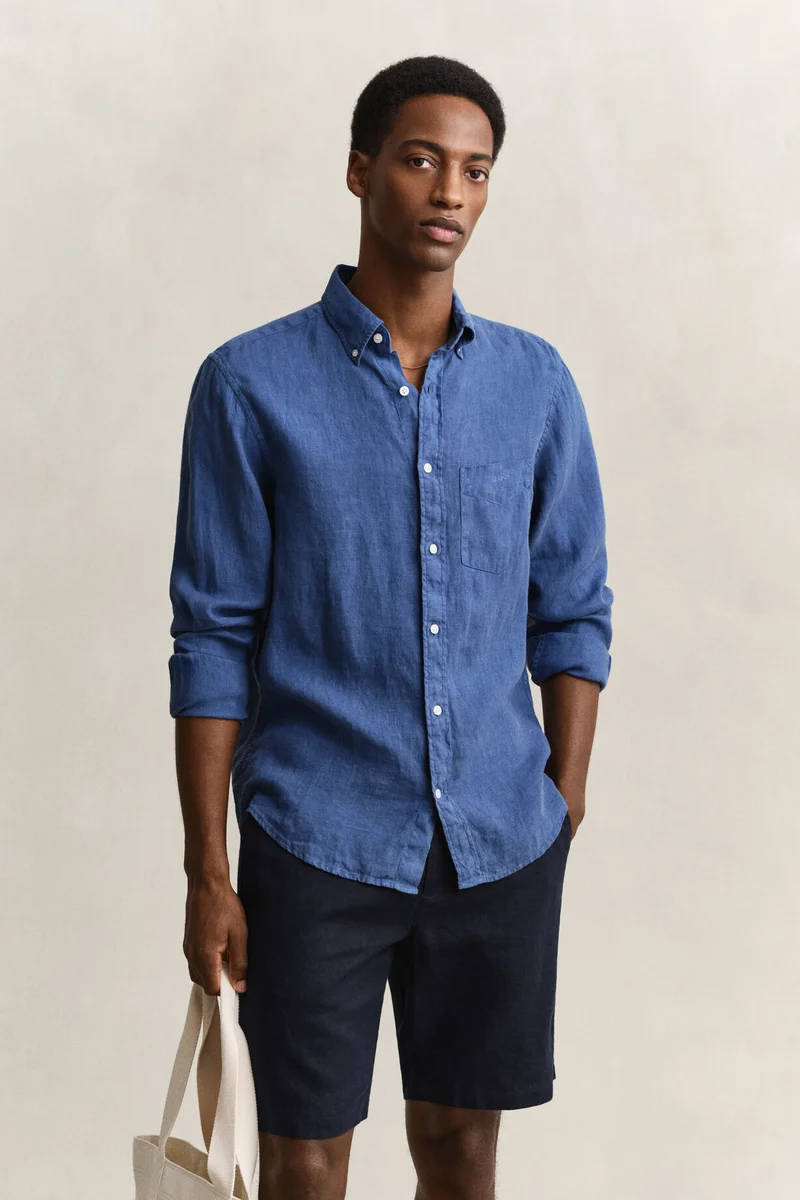 غانت Regular Gmnt Dyed Linen Shirt