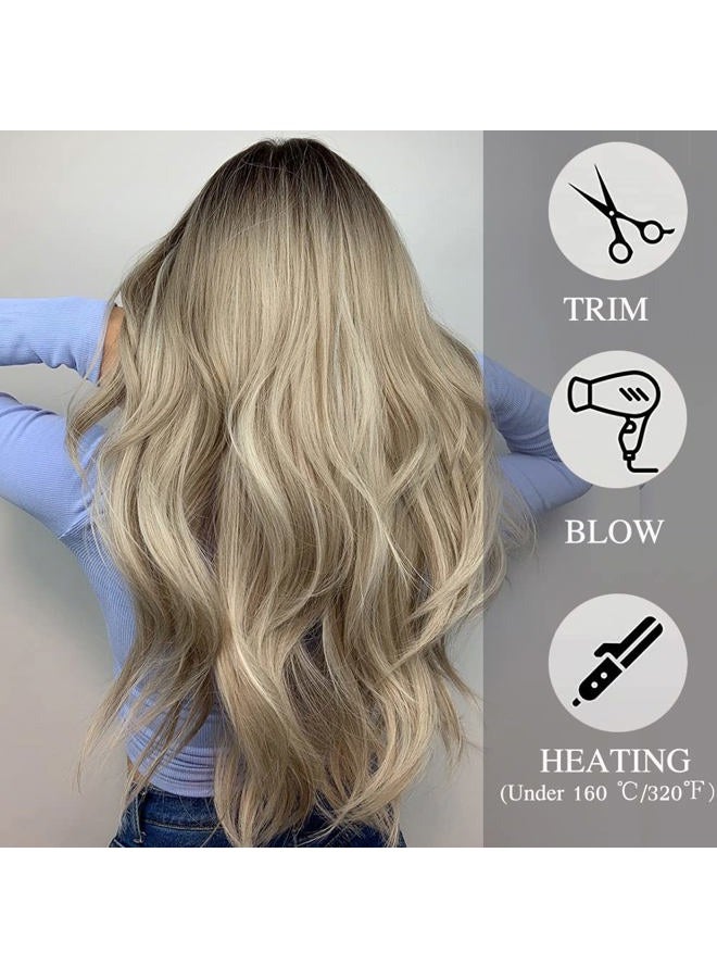 Esmee باروكة نسائية طبيعية مصنوعة من شعر صناعي مقاوم للحرارة بطول 24 بوصة مع تدرج بني نحاسي إلى رمادي فضي، مثالية للاستخدام اليومي والحفلات وكوسبلاي - Image 4