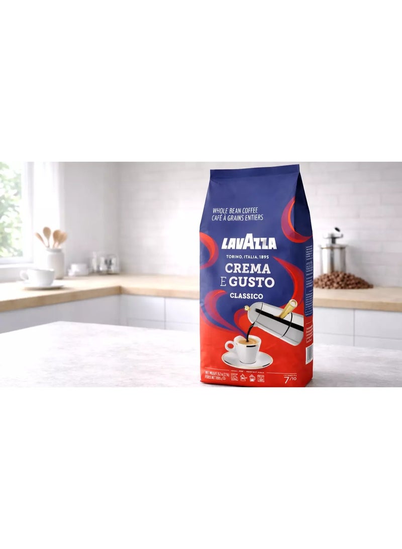 Lavazza Crema E Gusto Classico Coffee Beans 1000g - Image 4