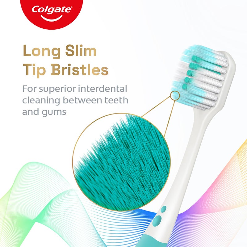 Colgate Toothbrush Total (2pcs) | Ultra Soft brush toothbrush for adults with Total Advanced Health Toothpaste 20g | tooth brush combo pack offer, manual, Multi Color - Image 4