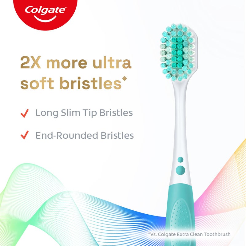 Colgate Toothbrush Total (2pcs) | Ultra Soft brush toothbrush for adults with Total Advanced Health Toothpaste 20g | tooth brush combo pack offer, manual, Multi Color - Image 3