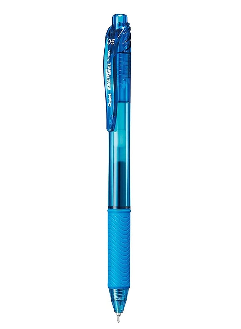 Pentel قلم حبر جل إينرجيل 12 قطعة رأس 0.5 مم حبر أزرق سماوي - Image 2