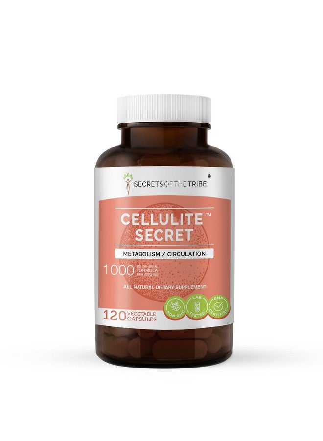 Secrets of the Tribe Cellulite Secret 120 Capsules 1000 Mg Gotu Kola Alfalfa Rosemary Dandelion Beet Root Fenugreek Metabolism/Circulation (120 Capsules) - Image 1