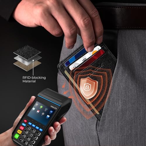 RUNBOX Slim ID Cases Minimalist Front Pocket RFID Blocking Leather Wallets for Men and Women Card Holder Wallets Gifts for men - Image 4