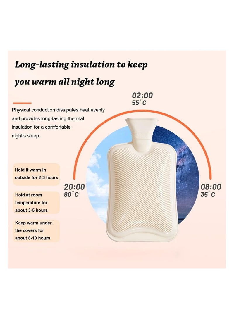 general Cute kuromi hot water bottle with plush lid, 1L rubber hot water bottle for hot and cold compresses, hand warmer, pain relief - Image 3