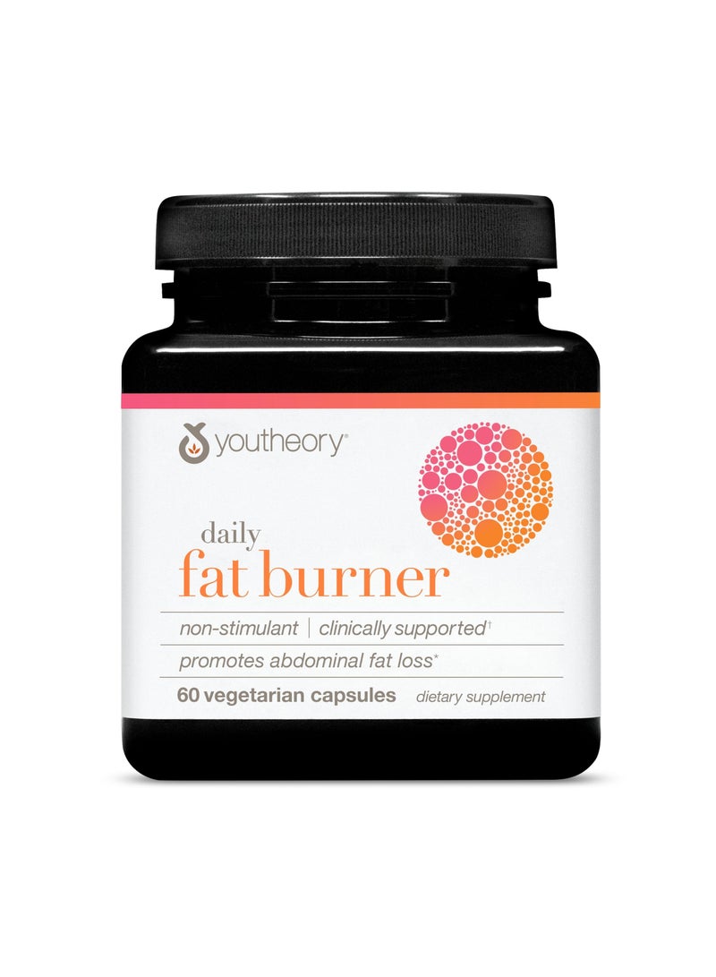 youtheory Daily Fat Burner Non stimulant Clinically Supported Promotes Abdominal Fat Loss 60 Vegetarian Capsules - Image 1