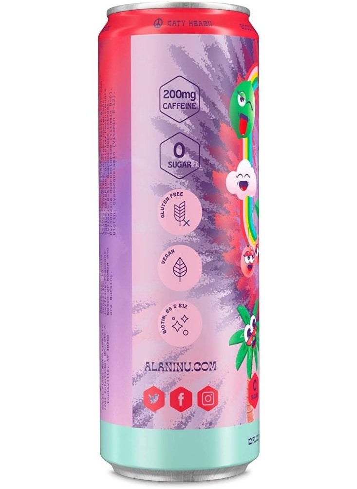 Alani Nu - Alani Nu Sugar-Free Energy Drink Pre-Workout Performance Electric Tie Dye (Pack of 12) - Image 1