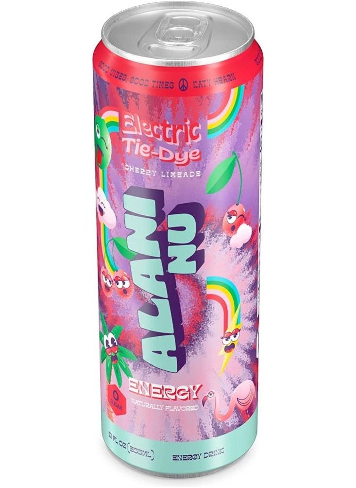 Alani Nu - Alani Nu Sugar-Free Energy Drink Pre-Workout Performance Electric Tie Dye (Pack of 12) - Image 1