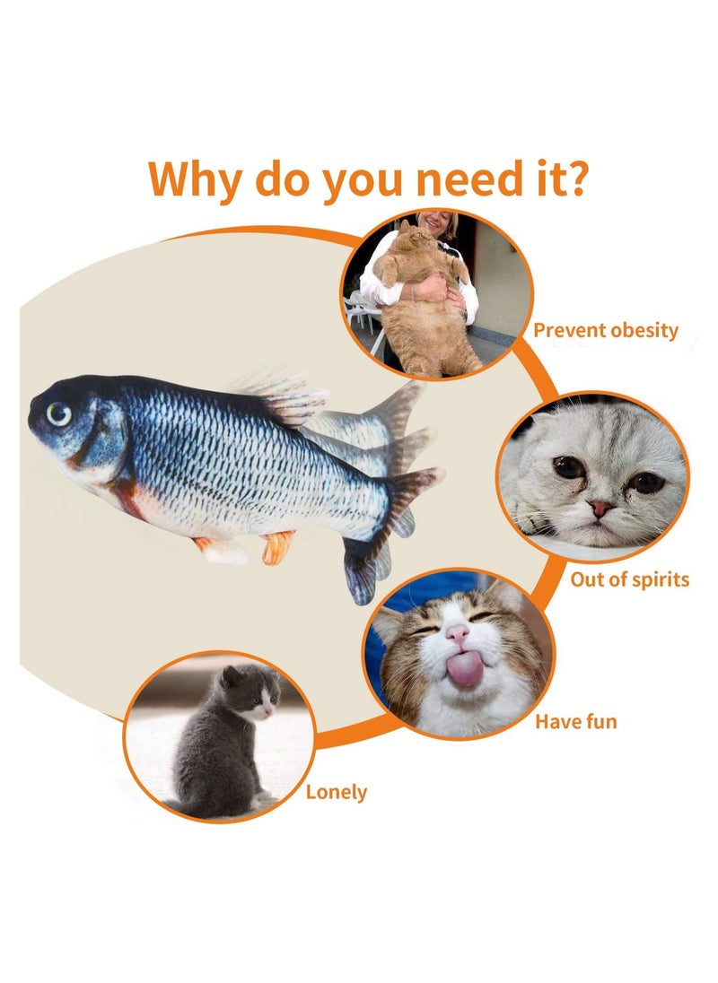 Generic - Cat Moving Fish Toy, Realistic Floating Fish, Wobbly Cat Toys, Interactive Plush Cat Toy, Fun Cat Exercise Toy, Interactive Moving Fish Toy for Cats - Image 1