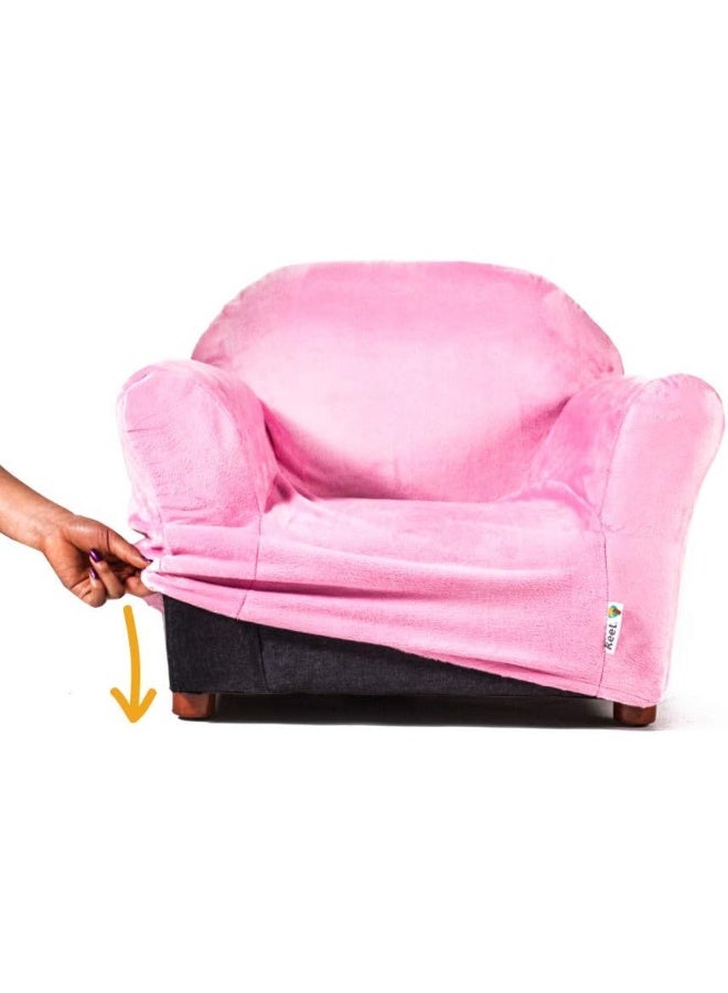 Keet Roundy Chair Slipcover for Kids Chairs Soft Minky Polyester Replacement Cover Fits Keet Roundy Rocking Chairs Durable Machine Washable Easy to Install Ideal for Ages 25 Playroom Bedroom - Image 4