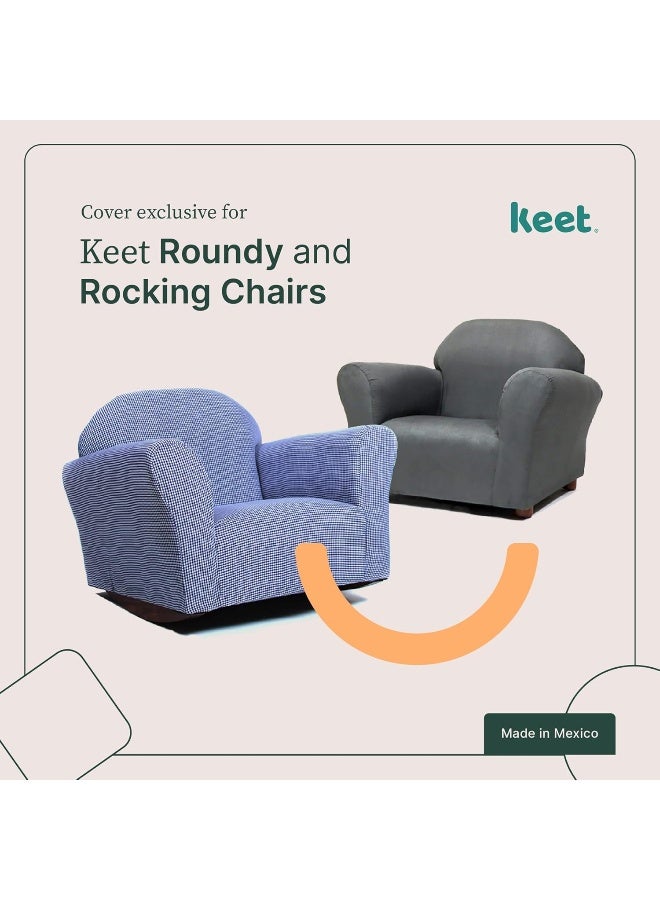 Keet Roundy Chair Slipcover for Kids Chairs Soft Minky Polyester Replacement Cover Fits Keet Roundy Rocking Chairs Durable Machine Washable Easy to Install Ideal for Ages 25 Playroom Bedroom - Image 5