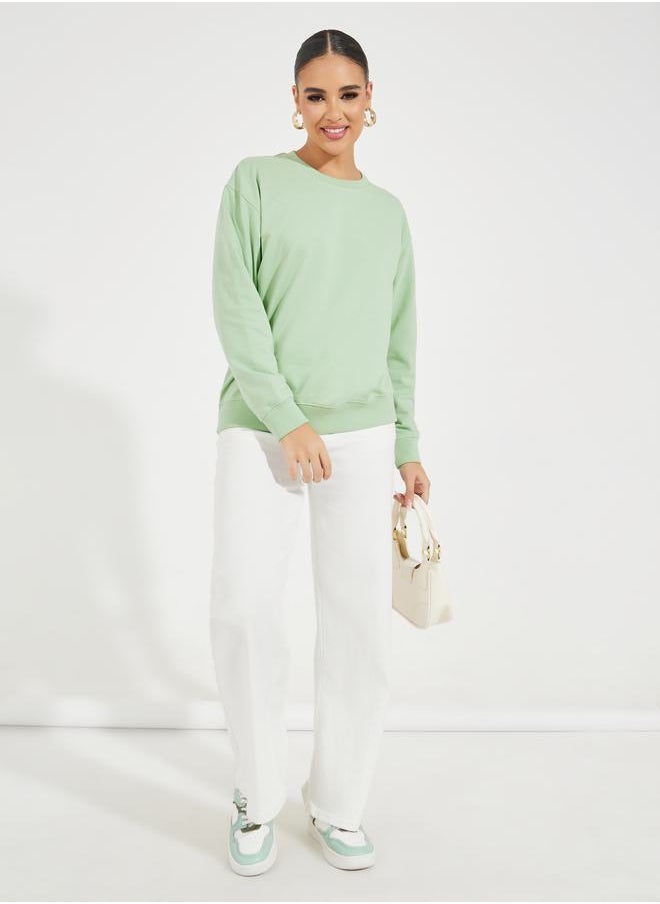 Styli - Regular Fit Solid Sweatshirt - Image 1