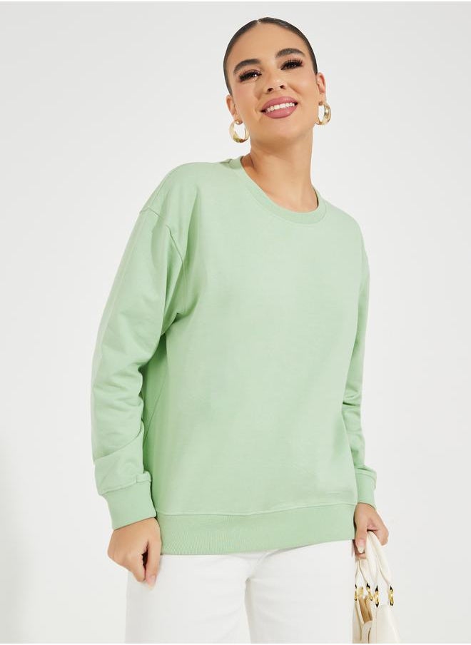 Styli - Regular Fit Solid Sweatshirt - Image 1