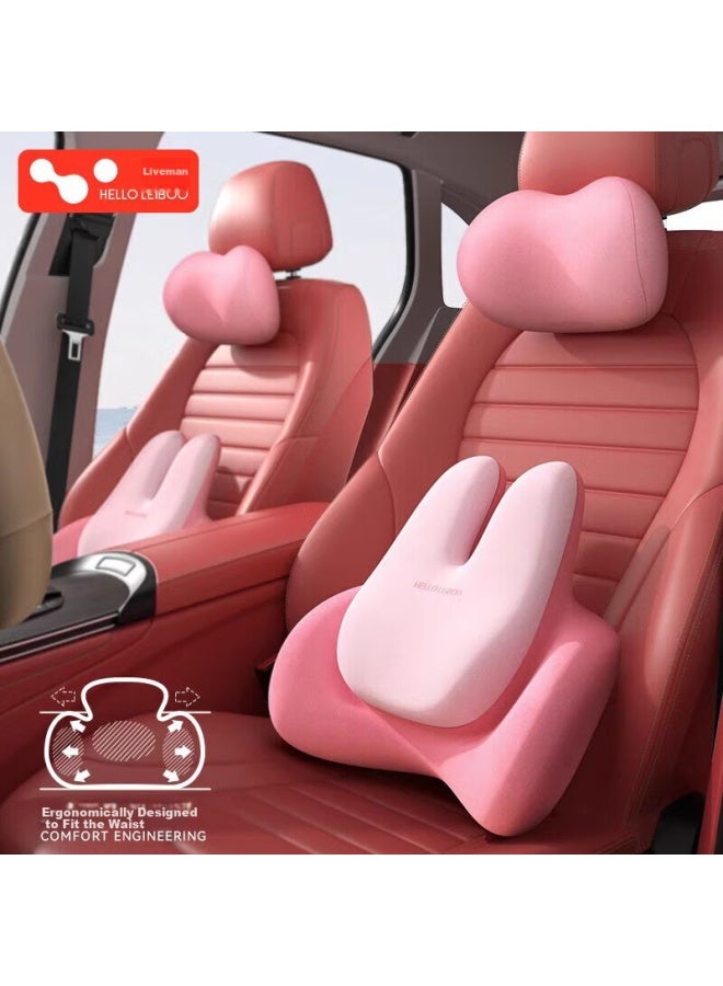 helloleiboo oleiboo Office Lumbar Support, Driver's Seat Back Cushion, Car Waist Support, Female Driver-specific, Driving Back Support, Back Protection Device - Image 4