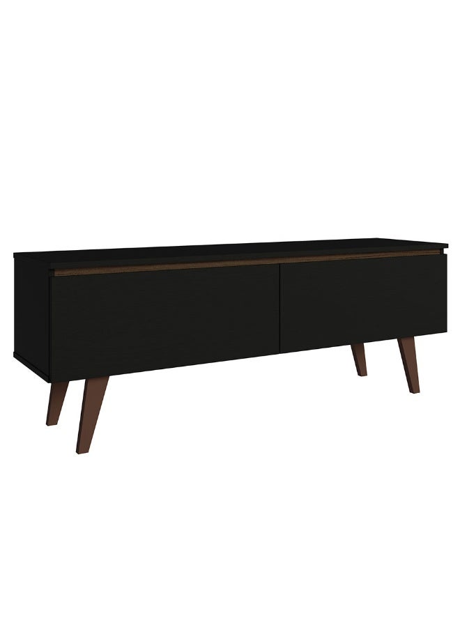 ماديسا TV Stand with 2 Doors, for TVs up to 55 Inches, Wood, 136 W x 50 H x 36 Cm D – Black - Image 3