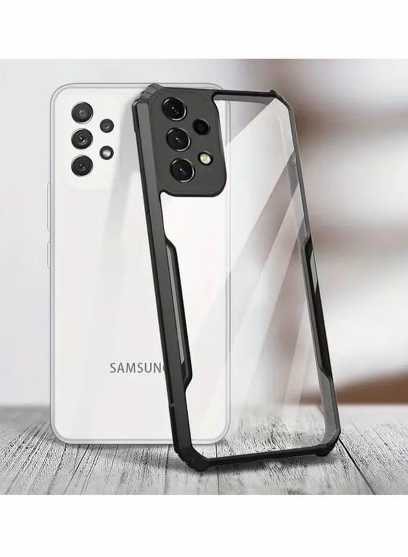 Xundo Clear Case for Samsung Galaxy A51 | Premium Rugged | Durable Shock-absorbing Frame | Black Border | Thermoplastic Polyurethane | Airbag Anti-drop Protection - Clear - Image 1