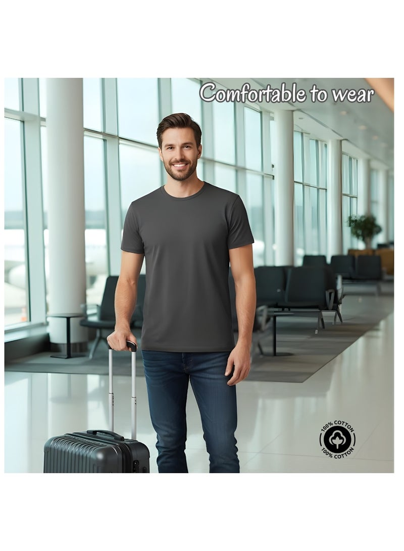 PRINTSHOP4ME 10 pcs Adult Round Neck Combed Men's T Shirt 190 GSM Pure Cotton Basic Colors - Image 5
