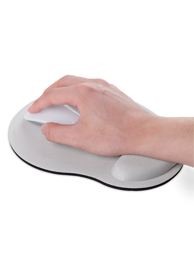 Ergonomic Mouse Pad with Wrist Support Gel Mouse Pad with Wrist Rest, Portable Comfortable Mousepad for Computer & Laptop & Office（Gray） - Image 2