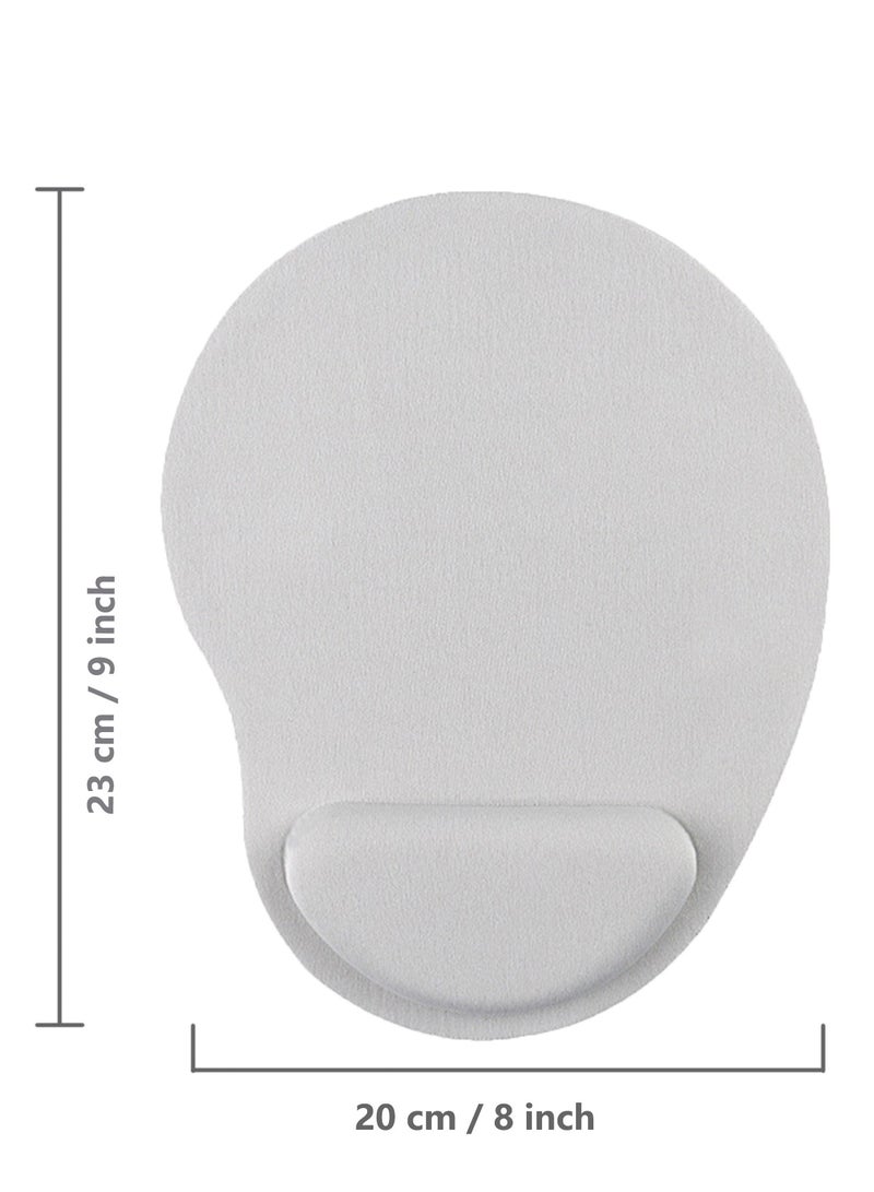 Ergonomic Mouse Pad with Wrist Support Gel Mouse Pad with Wrist Rest, Portable Comfortable Mousepad for Computer & Laptop & Office（Gray） - Image 4