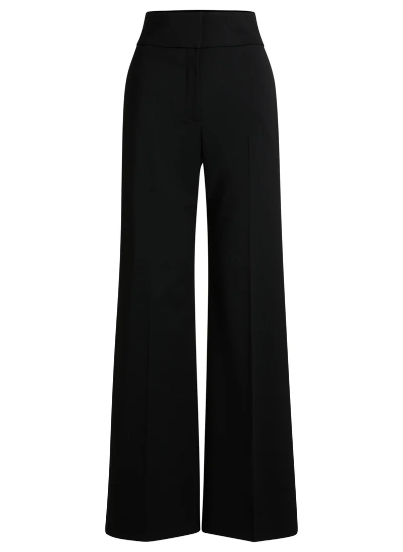 HUGO High-waisted regular-fit trousers with flared leg