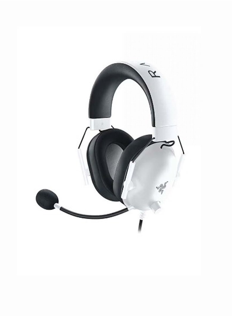 RAZER BlackShark V2 X Wired Esports Gaming Headset, 7.1 Surround Sound, 50mm Drivers, 240g Lightweight Build, Noise Cancelling Mic, Hybrid Memory Foam Cushions Comfort, White | RZ04-03240700-R3M1  - Image 1