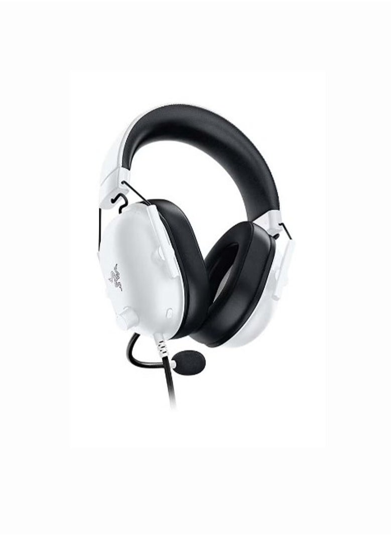 RAZER BlackShark V2 X Wired Esports Gaming Headset, 7.1 Surround Sound, 50mm Drivers, 240g Lightweight Build, Noise Cancelling Mic, Hybrid Memory Foam Cushions Comfort, White | RZ04-03240700-R3M1  - Image 2