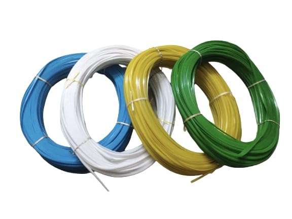 Rayn Plastic Wire for Koodai Making Pack of 4 GreenYellowWhiteBlue