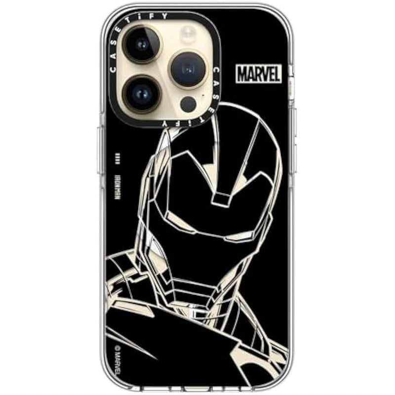 Casetify Clear iPhone 14 Pro Case 【Iron Man Co-Lab/Not Yellowing / 6.6ft Drop Protection/Compatible with Magsafe】 - Iron Man - Black - Clear - Image 4