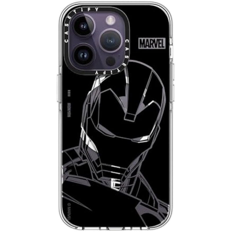Casetify Clear iPhone 14 Pro Case 【Iron Man Co-Lab/Not Yellowing / 6.6ft Drop Protection/Compatible with Magsafe】 - Iron Man - Black - Clear - Image 2