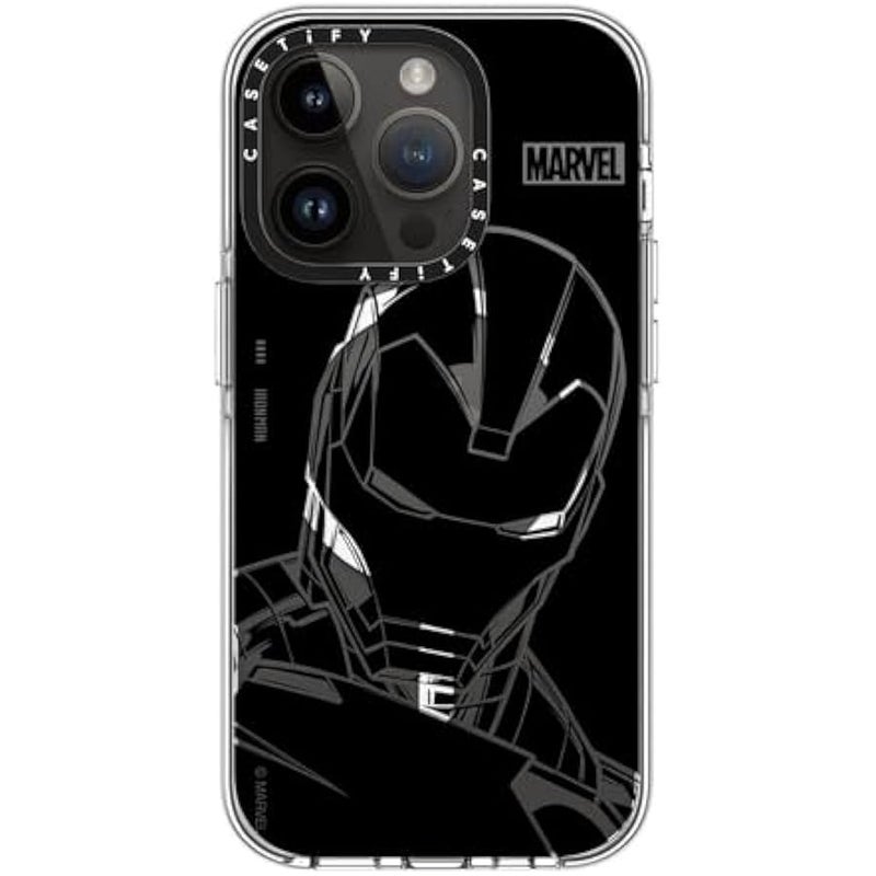 Casetify Clear iPhone 14 Pro Case 【Iron Man Co-Lab/Not Yellowing / 6.6ft Drop Protection/Compatible with Magsafe】 - Iron Man - Black - Clear - Image 3