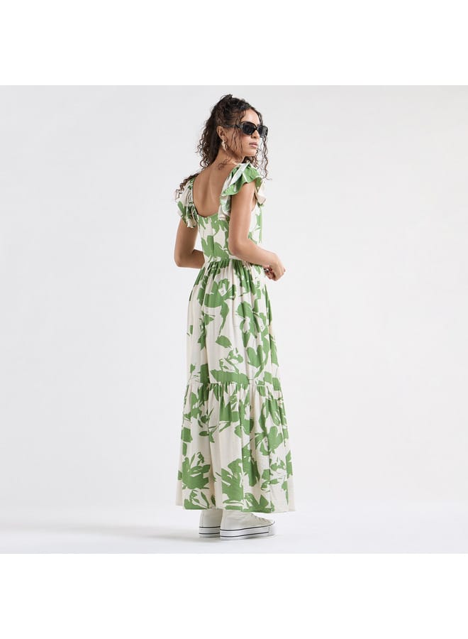 Splash FAV Floral Tiered Maxi Dress - Image 3