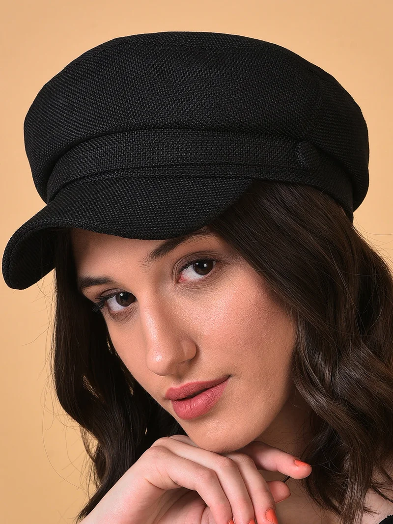 Haute Sauce Black Solid Bakerboy Hat