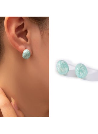 Elegant earrings with a modern design, adorned with a carved stone in a soothing green color, adding a touch of beauty and softness to your look, perfect for all your daily and special occasions! - pzsku/Z29F56D87377CE571D1CDZ/45/1742903582/c255e6b4-5d6c-4882-95bb-ae296ab412a6