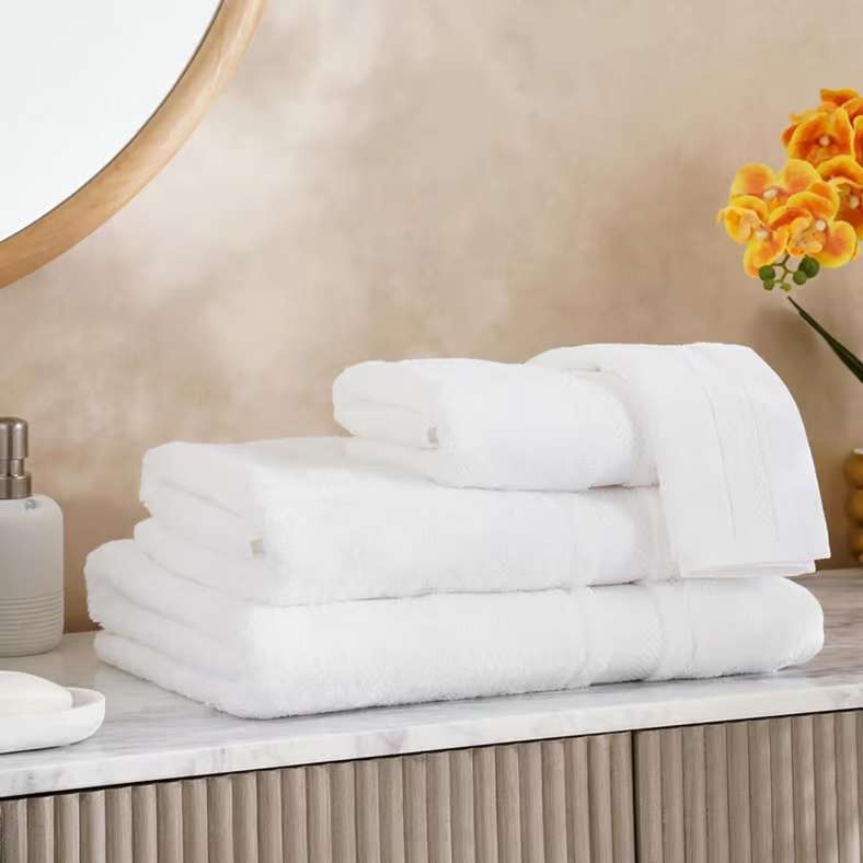 Pan Home Luxury Cotton Hand Towel 50x90cm - White - Image 3