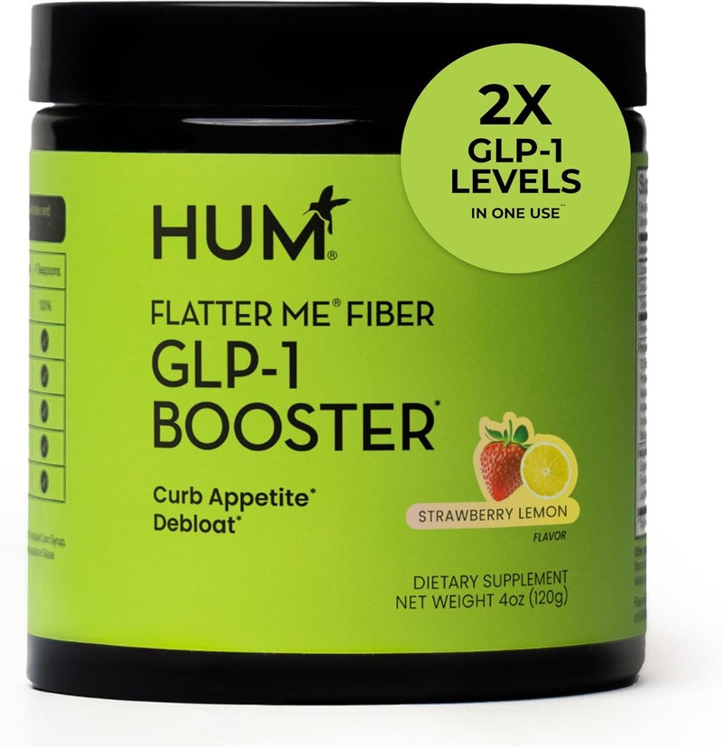 HUM Flatter Me Fiber GLP1 Booster  Fiber Supplement for Women  Men Prebiotics  Enzymes for Weight Support Reduce Bloating Double GLP1 Levels Digestive  Gut Health 10 Servings - Image 1