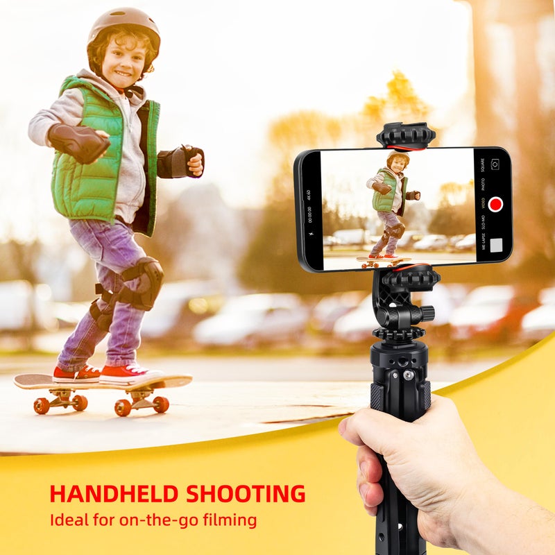Zeadio Heavy Duty Metal Camera Tripod Stand - Universal Small Table Tripod for Camera, Gimbal, Action Cam, Camcorder, Microphone, LED Light, etc(40kg/88lb Load) - Image 3