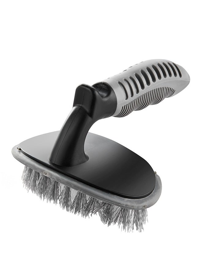 LAWAZIM - Car Cleaning Brush -Grey- Heavy-Duty Tire Brush with Stiff Bristles and Textured Grip for Automotive Detailing, Tire and Wheel Cleaning -Ideal for Cars, Trucks, SUVs, Motorcycles, and Bicycles - Image 1