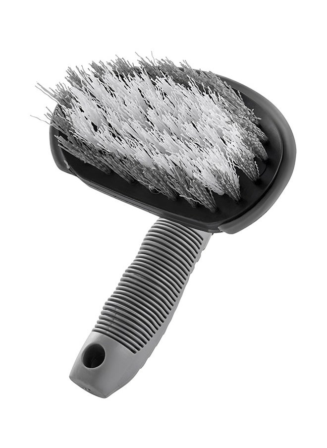 LAWAZIM - Car Cleaning Brush -Grey- Heavy-Duty Tire Brush with Stiff Bristles and Textured Grip for Automotive Detailing, Tire and Wheel Cleaning -Ideal for Cars, Trucks, SUVs, Motorcycles, and Bicycles - Image 1