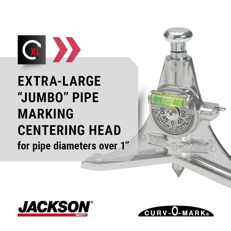 Jackson Safety أداة تحديد مركز الأنابيب - رأس Y قياسي 8 بوصة يقيس الأنابيب 1 بوصة وما فوق - كيرف-أو-مارك جامبو 7 - Image 3