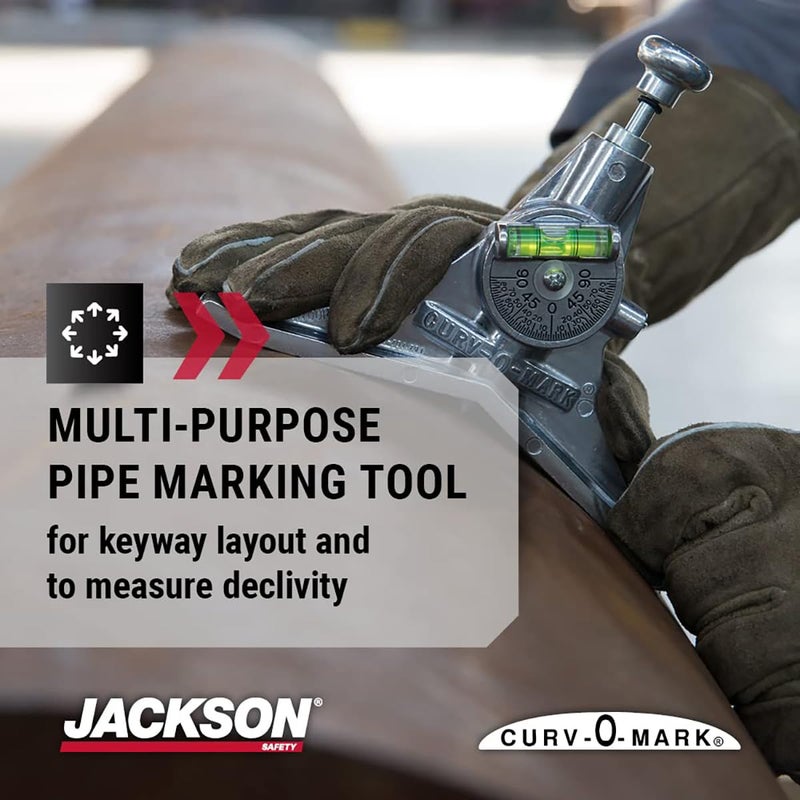 Jackson Safety أداة تحديد مركز الأنابيب - رأس Y قياسي 8 بوصة يقيس الأنابيب 1 بوصة وما فوق - كيرف-أو-مارك جامبو 7 - Image 2