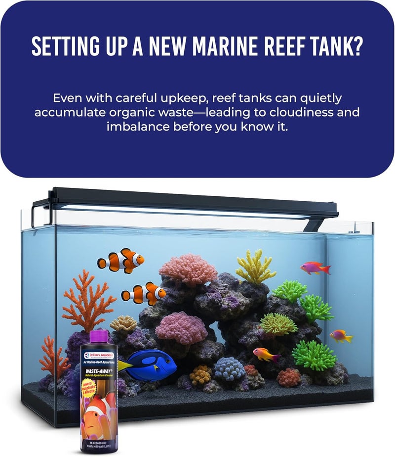 DrTim's Aquatics Waste-Away Natural Aquarium Cleaner for Marine-Reef Aquariums - 16 oz - Image 2