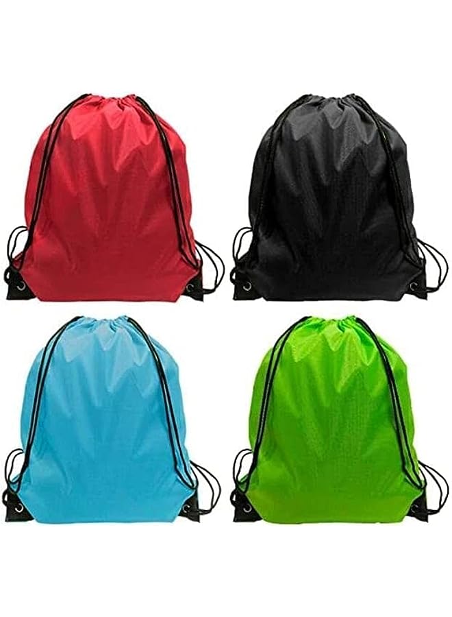 Raxoom Drawstring Bags Cinch Sacks Backpack Pull String Bags | Durable PU Leather Reinforcement at corners |tote bag Waterproof Drawstring Sports Cycling Backpacks Holiday, Swimming, Beach - Image 1